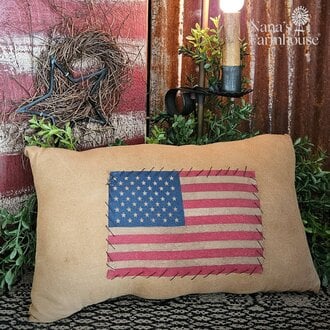 Flag Pillow Mustard