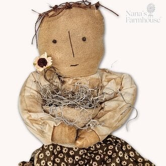 Effie Shelf Sitter Girl Doll with Flower Pot