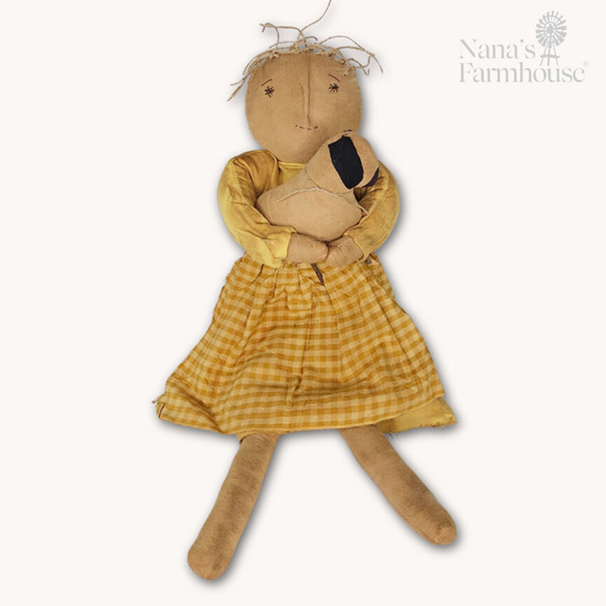 Jules Shelf Sitter Girl with Sheep Doll - 24"