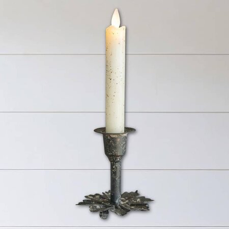 Rustic Leaf Taper Candle Holder