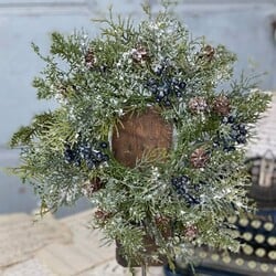 Wintry Mix Candle Ring Blue - 11" x 3"