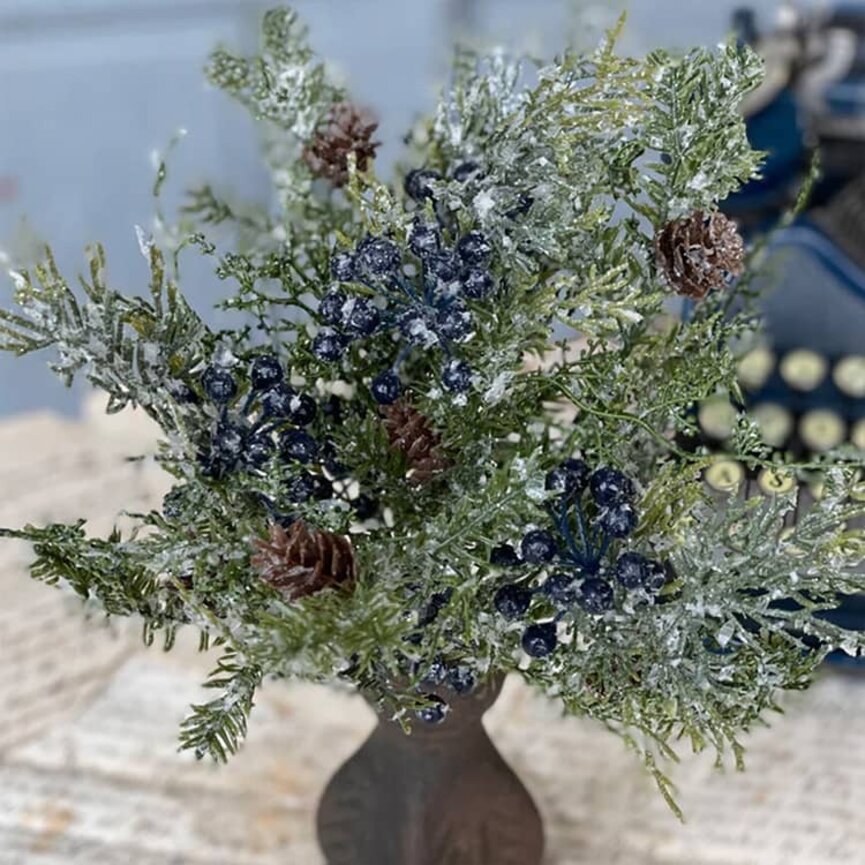 Wintry Mix Bush Blue - 12"