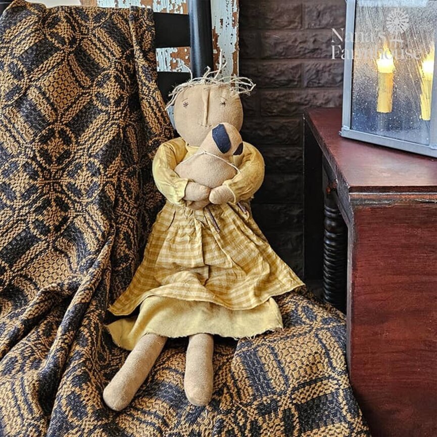 Jules Shelf Sitter Girl with Sheep Doll - 24"