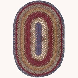 Log Cabin Step Cotton Braided Rug