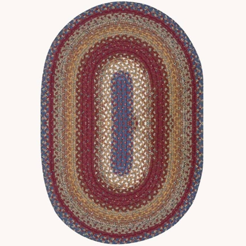 Log Cabin Step Cotton Braided Rug