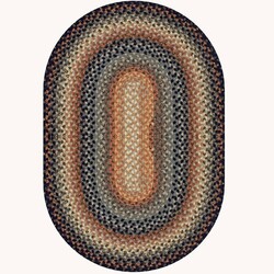 Cocoa Bean Black Grey Cotton Braided Rug
