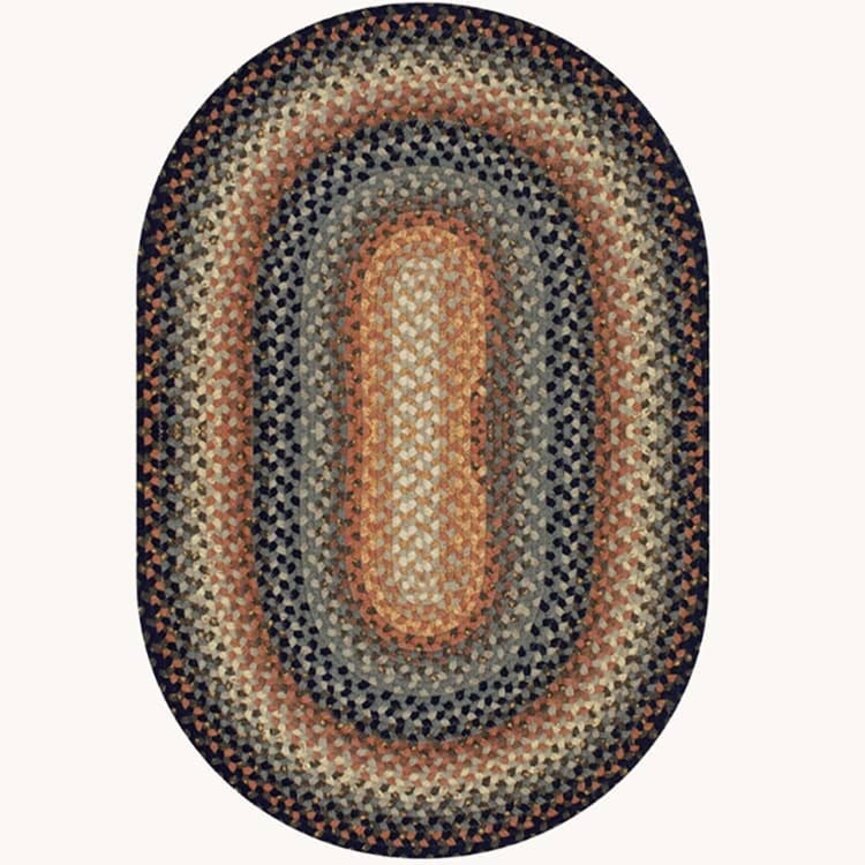 Cocoa Bean Black Grey Cotton Braided Rug