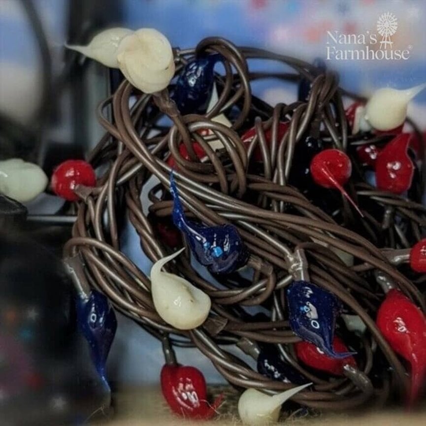 America Teeny Electric String Lights - 100 Count