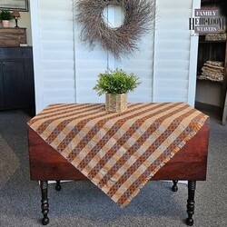 Twill Table Square Diamond Weave Mahogany - 45" x 45"