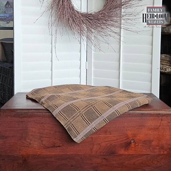 Log Cabin Twill Blanket Queen Coverlet