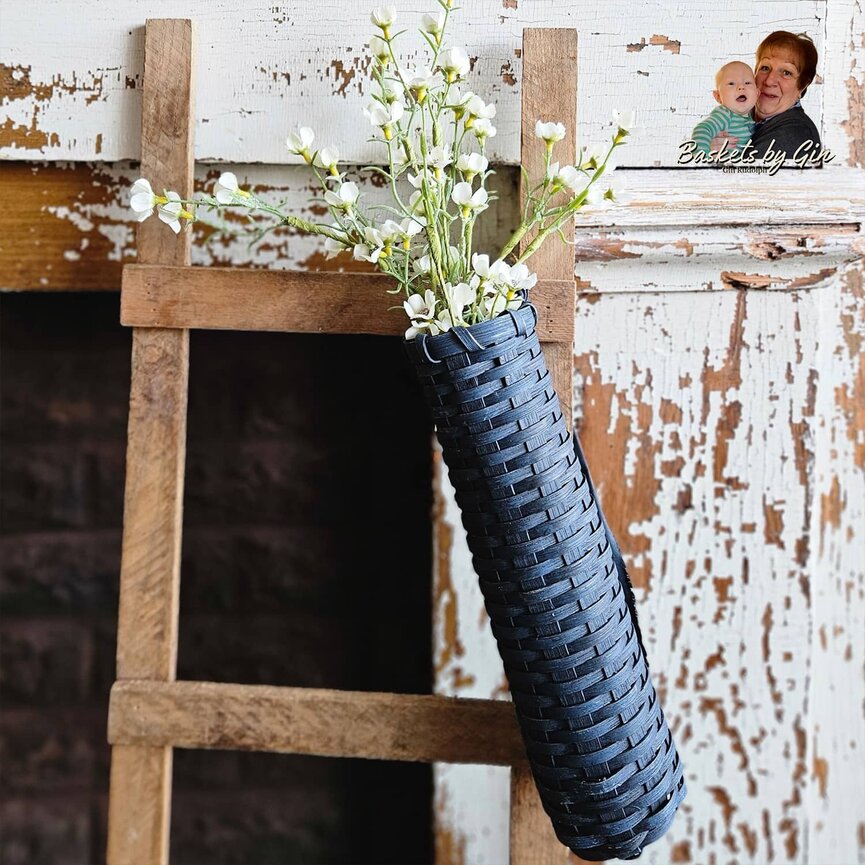 Flag Basket with Rag Handle - 11" x 3"