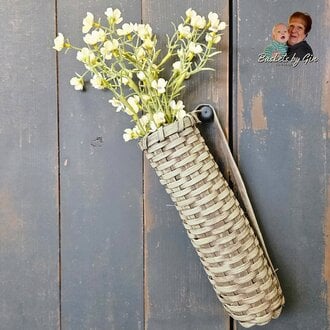 Flag Basket with Rag Handle - Various Colors