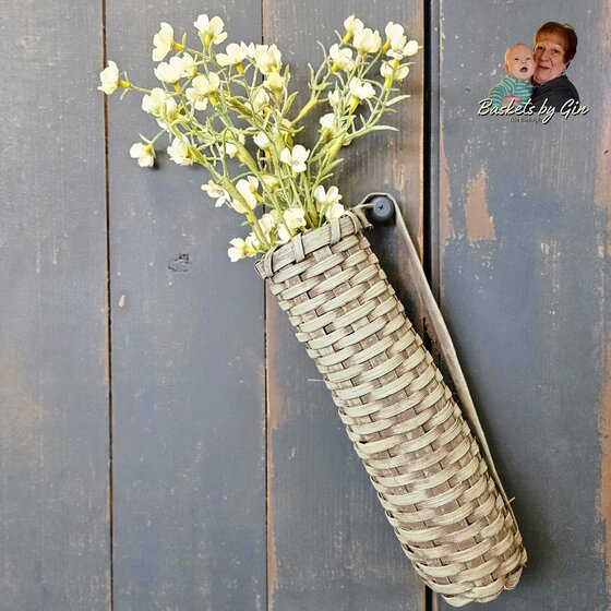 Flag Basket with Rag Handle - Various Colors