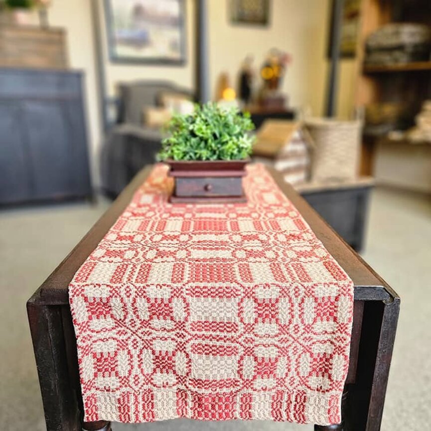 Cambridge Red Tan Long Runner - 14" x 56"