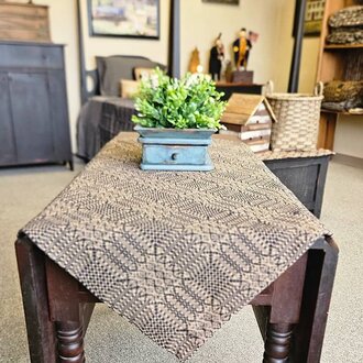 Norwich Black over Tan Table Square - 34"