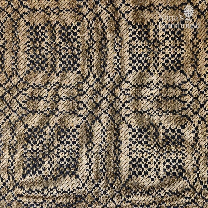 Nantucket Mustard Black Short Runner - 14" x 32"