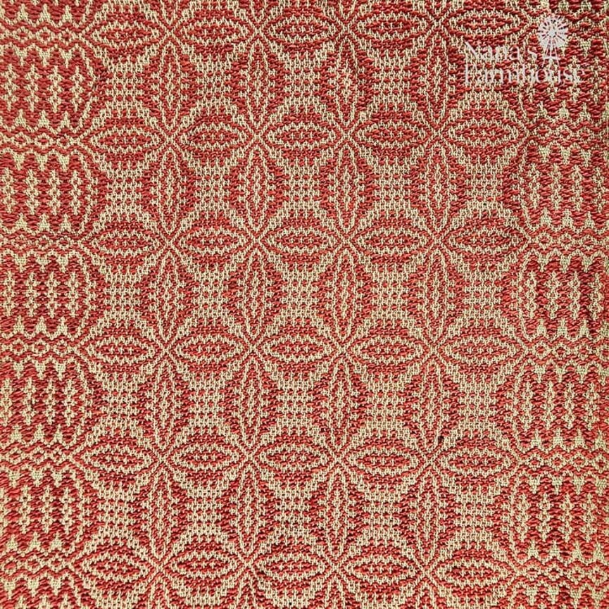 Wickford Red Tan Short Runner - 14" x 32"