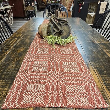 Nantucket Red over Tan Long Runner