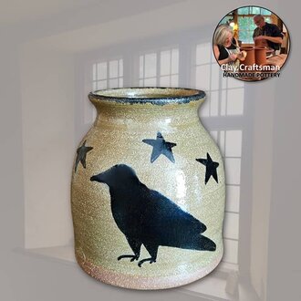 Crow and Stars Canning Crock - Small