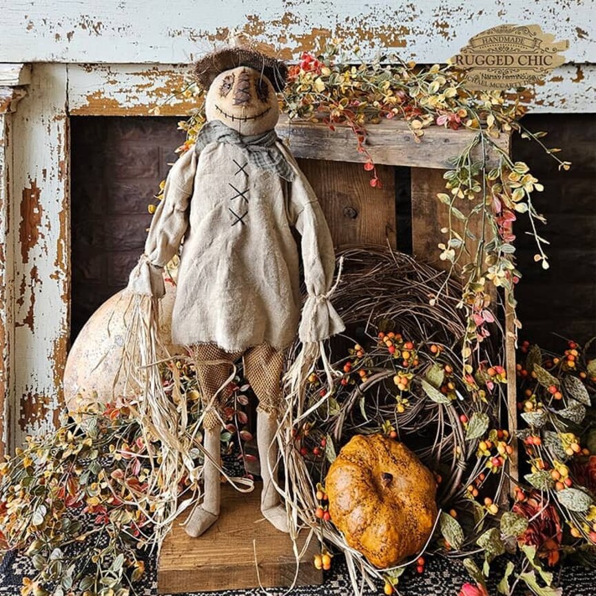 Russell the Scarecrow Doll with Straw Hat - 26"