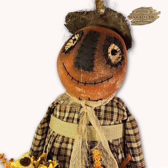 Pumpkin Girl Doll with Stem Hat - 31"