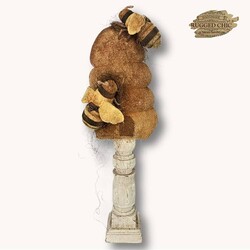 Large Bee Hive with Bees On Stand - 27"