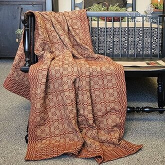 Saratoga Red Tan Throw