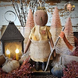 Bex Pumpkin Girl Doll with Harvest Flag - 19"