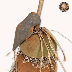 Green, Orange, Brown Pumpkin Triple Stack with Crow - 11" x 24"