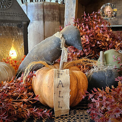 Crow On Fall Pumpkin - 10" x 19"