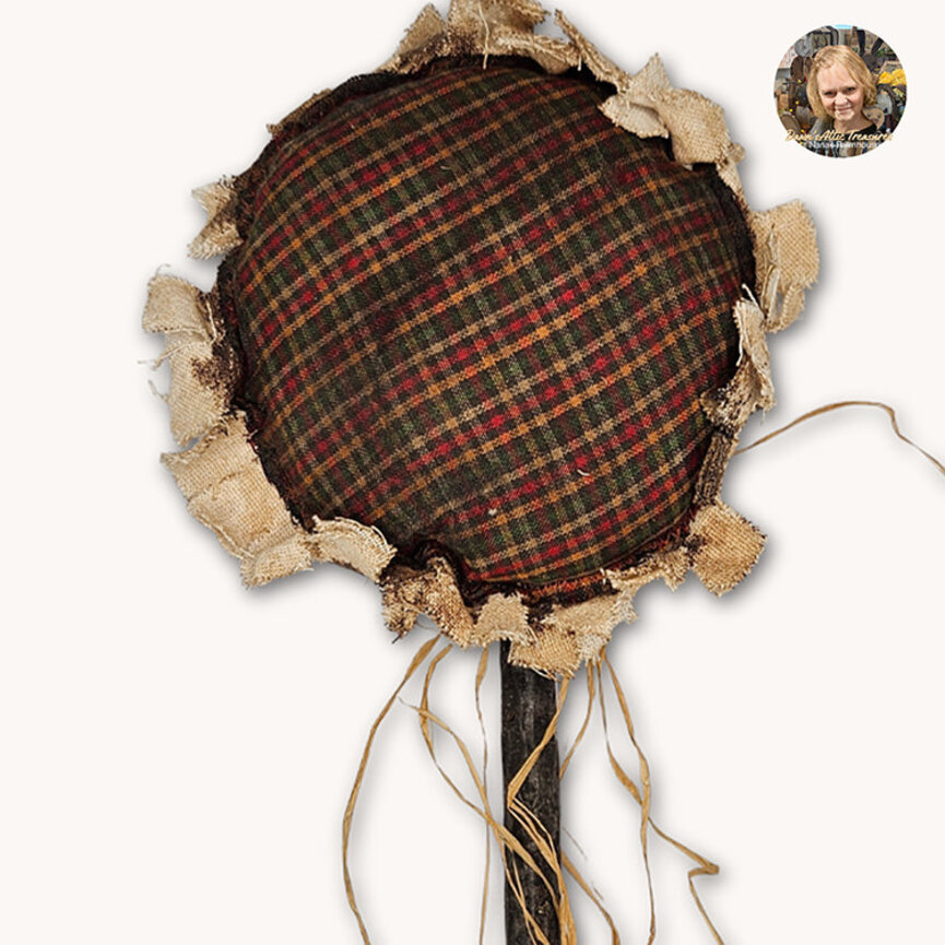 Fall Sunflower Plaid Blend Center - 19" x 7"