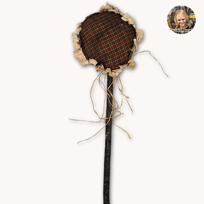 Fall Sunflower Plaid Blend Center - 19" x 7"