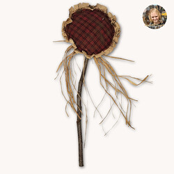 Fall Sunflower Burgundy Flannel - 19" x 7"