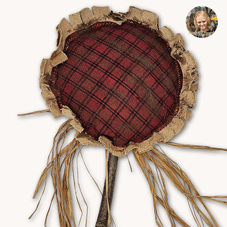 Fall Sunflower Burgundy Flannel - 19"
