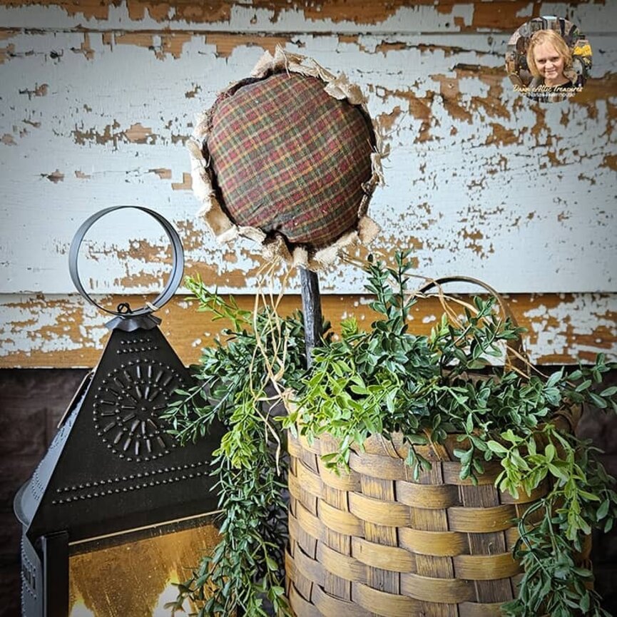 Fall Sunflower Plaid Blend Center - 19" x 7"