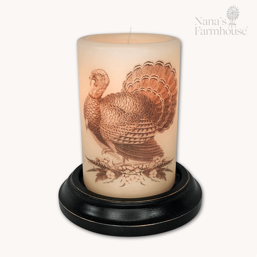 Vintage Turkey Candle Sleeve - Antique Vanilla