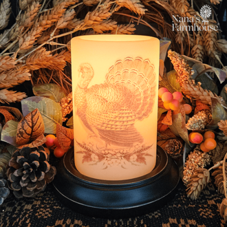Vintage Turkey Candle Sleeve - Antique Vanilla