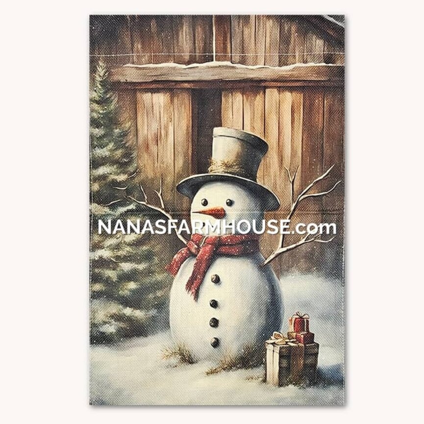 Snowman Garden Flag with Gifts Double Sided - 17.25" x 12.5"