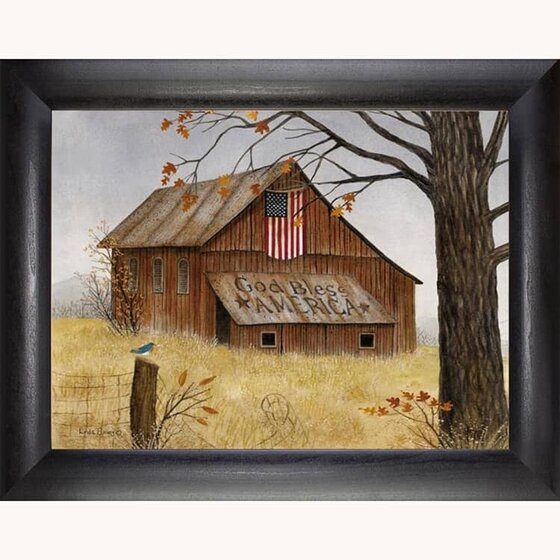 Autumn's Patriotic Whisper Framed Print - 16" x 12"