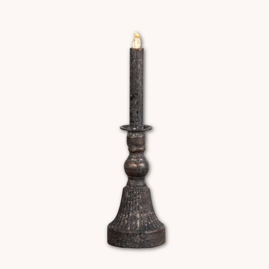 Black Candlestick Light Battery - 13" x 3.5"