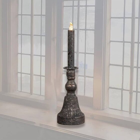 Black Candlestick Light Battery - 13"