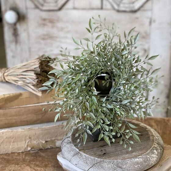 Mixed Sage Candle Ring - 10"