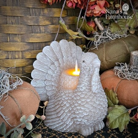 Turkey Shaped Moving Flame LED Candle - 5"