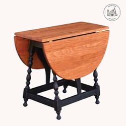 Butterfly Table with Pine Top & Black Rubbed Legs