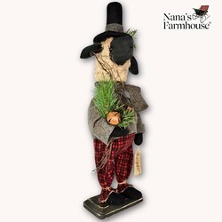 Wyatt Sheep Boy Red Print Pants Gray Shirt & Top Hat - 19"