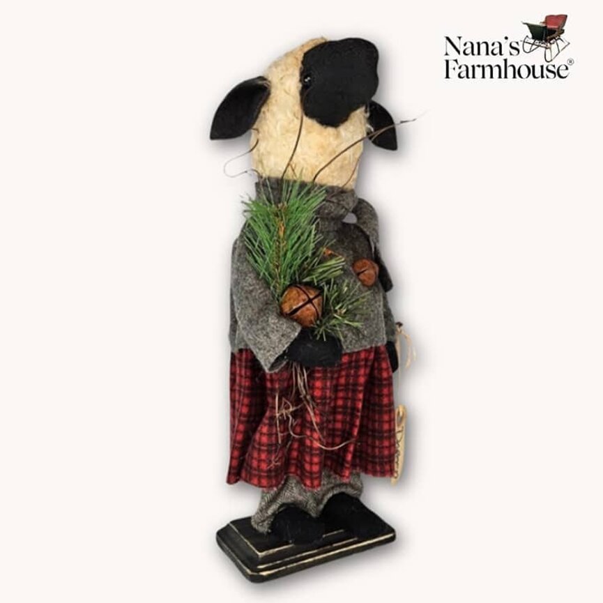 Doreen Sheep Girl Doll with Greenery - 15"