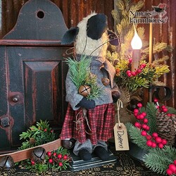 Doreen Sheep Girl Doll with Greenery - 15"