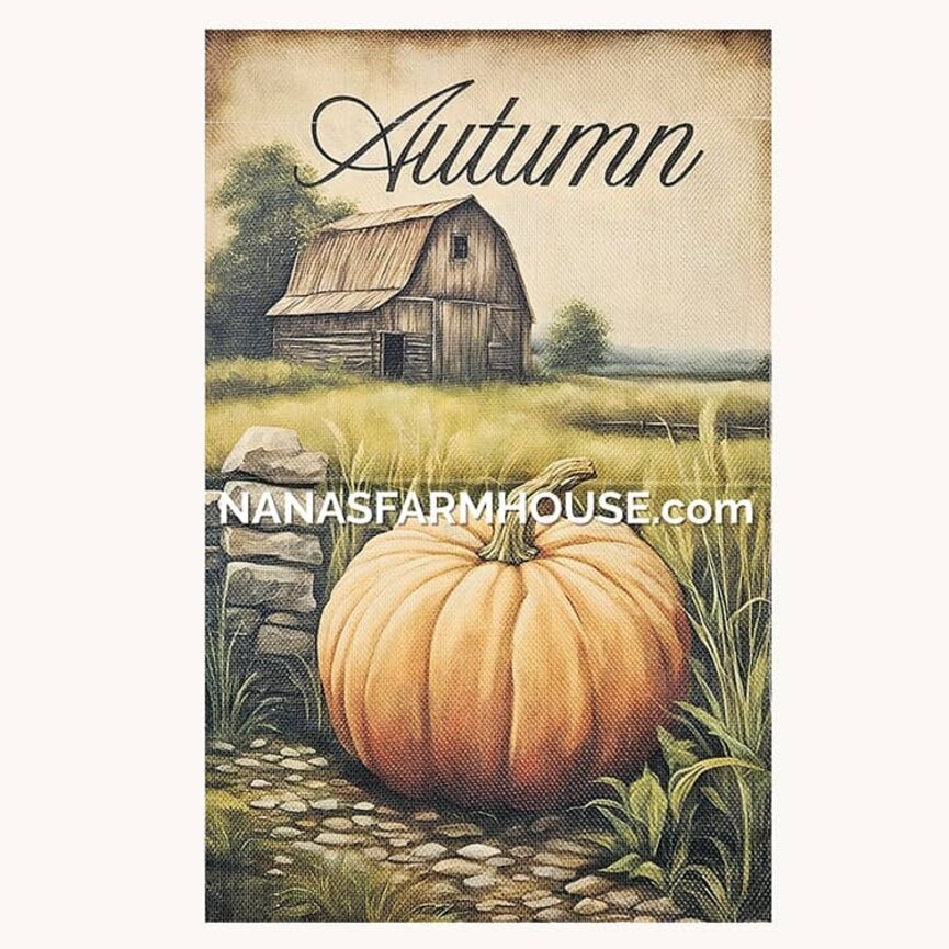 Autumn Pumpkin with Barn Garden Flag - 17.25" x 12.5"