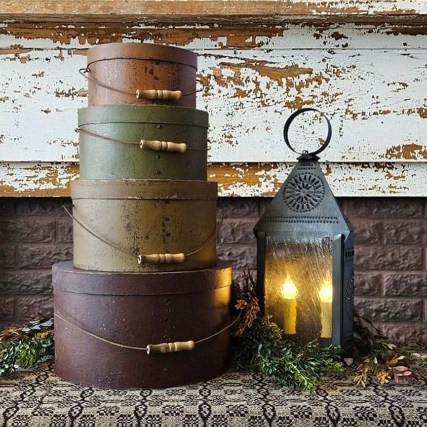 Round Pantry Boxes with Lid & Handle - 23"