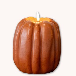 Orange 3D Flame Pumpkin Candle - 6.5" x 5.5"